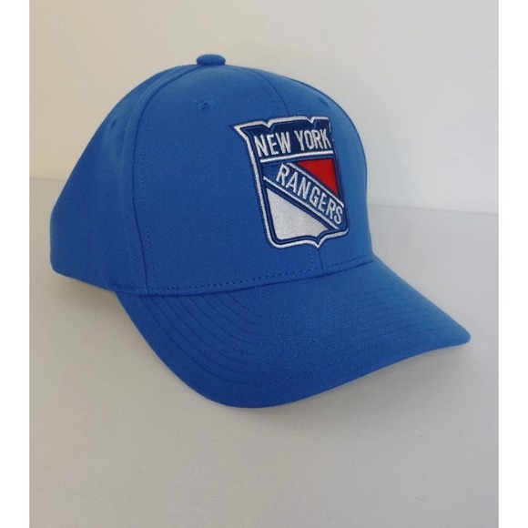 NEW YORK RANGERS Logo NHL Snapback Hat NHL Blue Men Mitchell & Ness - Picture 1 of 7